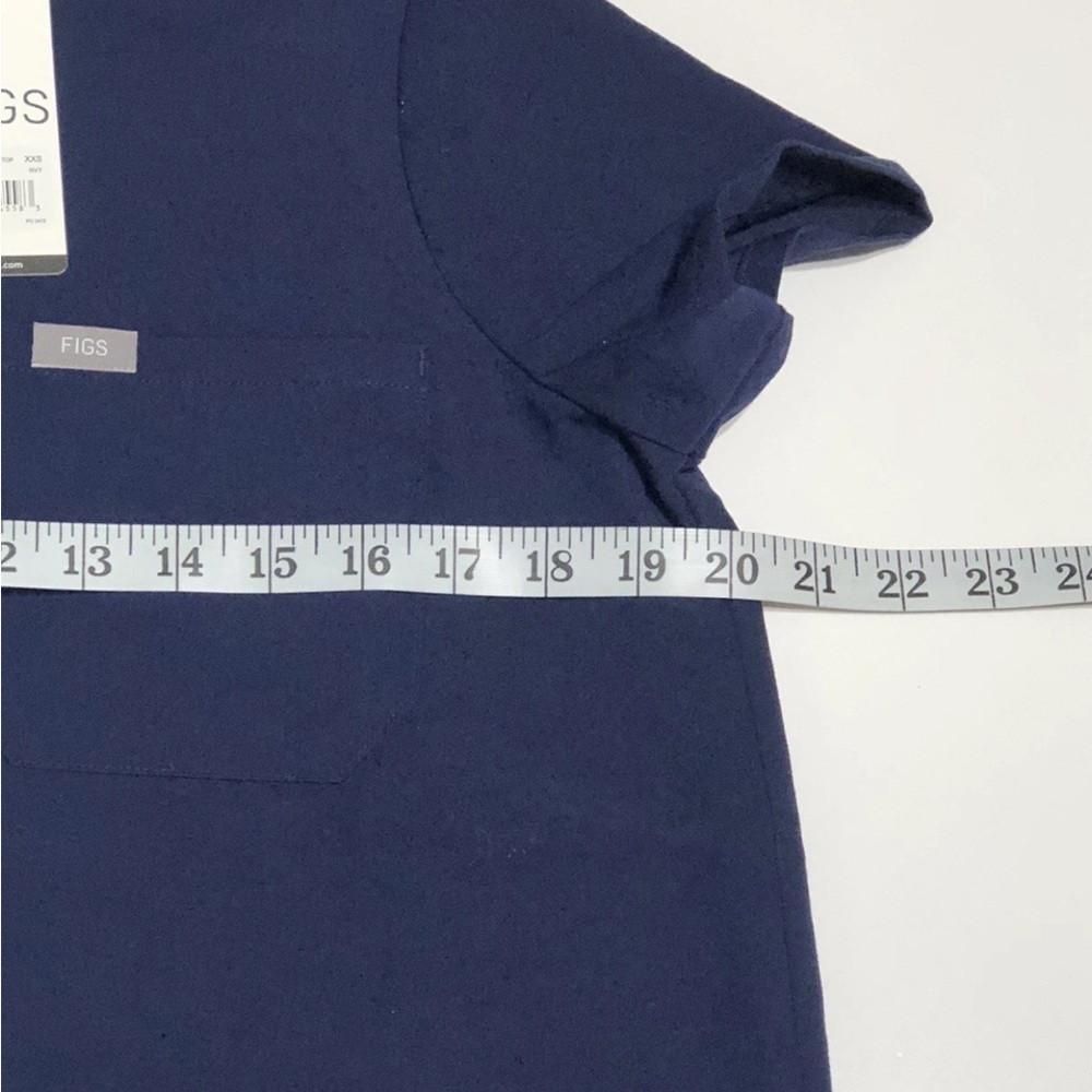 Figs Kitale Maternity 2.0 Scrubs Top Navy Blue Short Sleeve - Picture 7 of 9